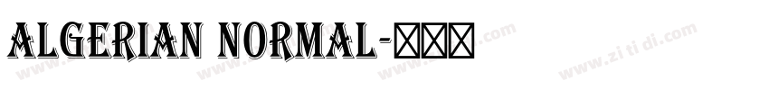 Algerian Normal字体转换